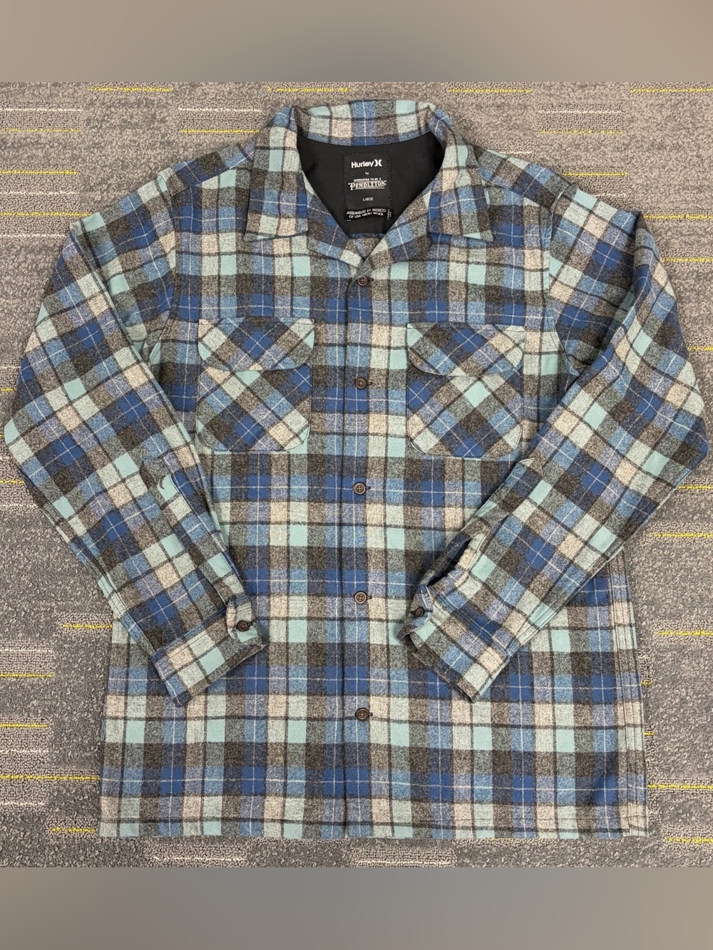 Hurley Pendleton Limited Edition Beach Boys Plaid Wool Board Shirt Men’s Large - Picture 2 of 13